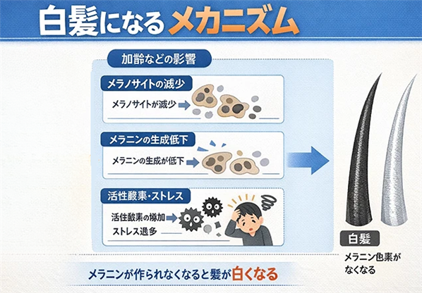 どうして白髪はできるの