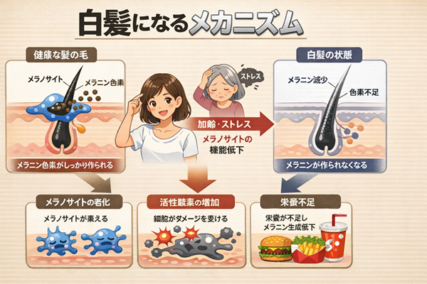白髪なるメカニズム